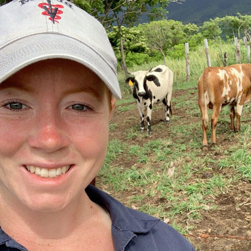 Jennifer with cows