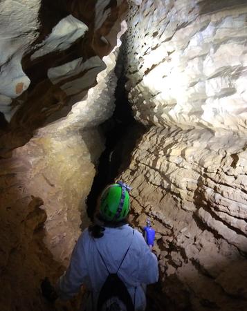 Dr. Hooper Exploring Cave