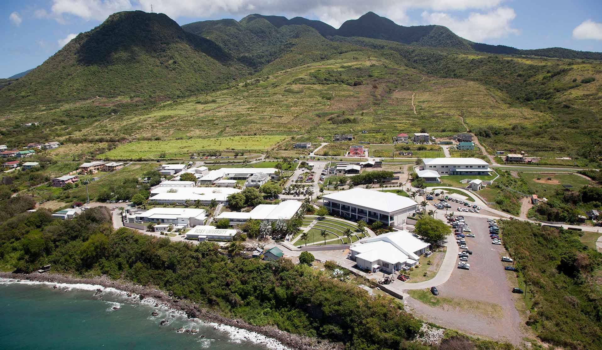 Ross University School of Veterinary Medicine campus on the island of St. Kitts