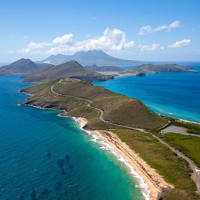 The Island of St. Kitts from above