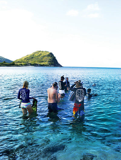 Divers enjoying the Island of St. Kitts